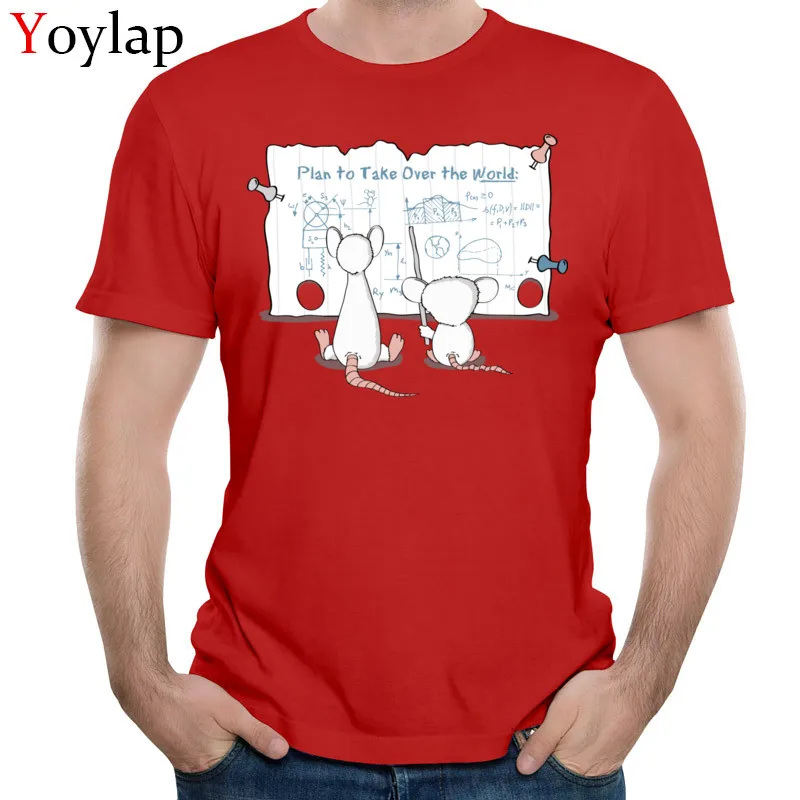 Summer T-shirts Brand New Crewneck Taking Over the World 100% Cotton Men Tops T Shirt Geek Short Sleeve Sweatshirts red