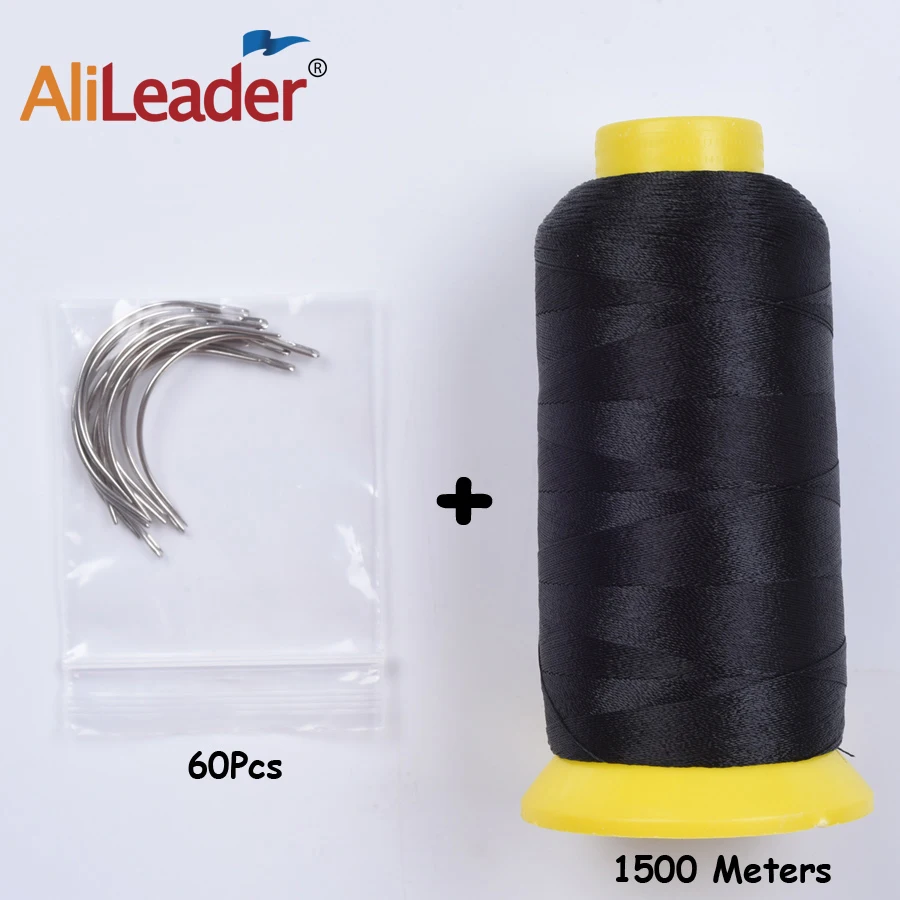 

Popular 60Pcs Hair Weaving Needle And 1 Roll Sewing Thread For Wigs Making Best Quality Stainless Steel Circular Knitting Needle