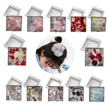 

10pcs/Set New Girls Hair Accessories Set Children's Hair Clip Cloth Baby Headwear Hairpin Cute Jewelry Barrettes