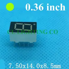 20 шт./лот 0,3" 0.36in 7-сегментный табло с зеленым индикатором цифровая трубка общий анод 0,36 дюймов 1 битовая цифровая трубка