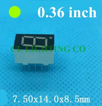 

20PCS/LOT 0.36" 0.36in 7 Segment green LED Display Digital Tube Common cathode 0.36 inch 1 Bit digital tube