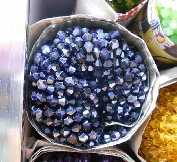 

Sale Ink Blue Color 110pcs 4mm Bicone Austria Crystal Beads charm Glass Beads Loose Spacer Bead for DIY Jewelry Making