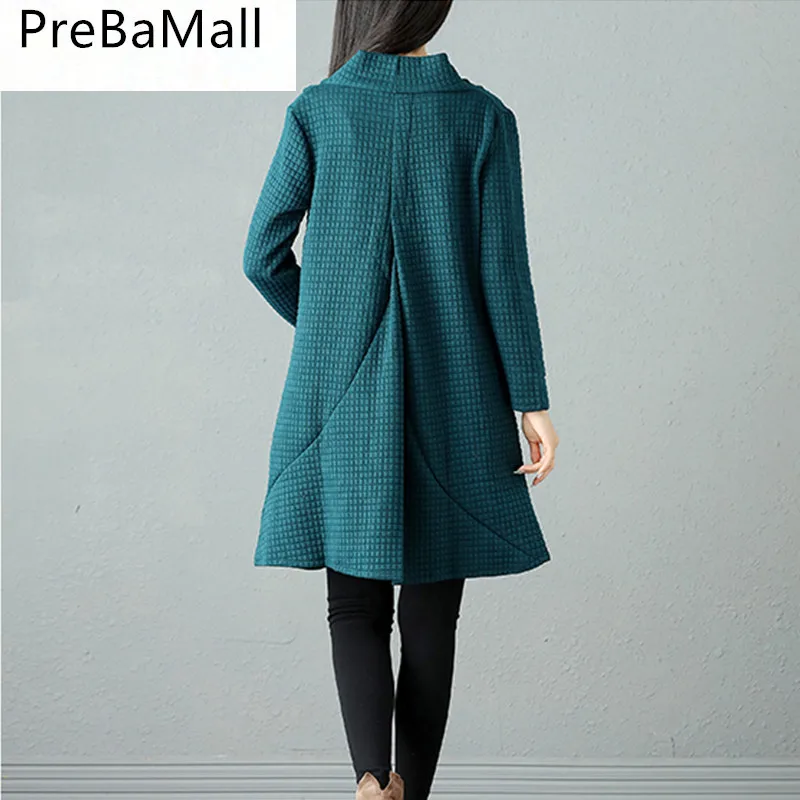 New Style Autumn Winter Maternity Dresses Long-sleeve For Pregnant Loose Solid Pregnancy Clothes Tops Vestidos Clothing B0470