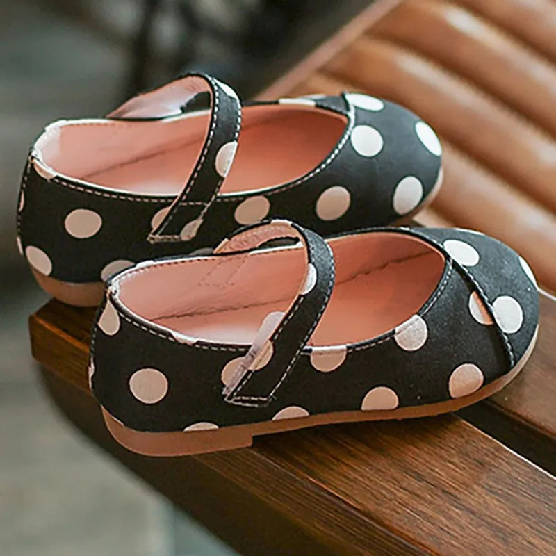

Children\\'s Flats Shoes For Girls Sweet Dot Princess Shoes Kids Girl Wedding Dress Shoe Children Girl Footwear cute