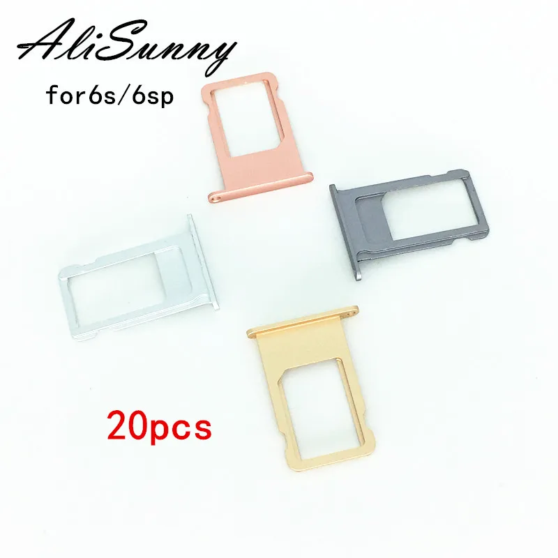 

AliSunny 20pcs SIM Card Tray Holder for iPhone 6S Plus 6SP 4.7'' SIM Card Adapter Replacement Parts