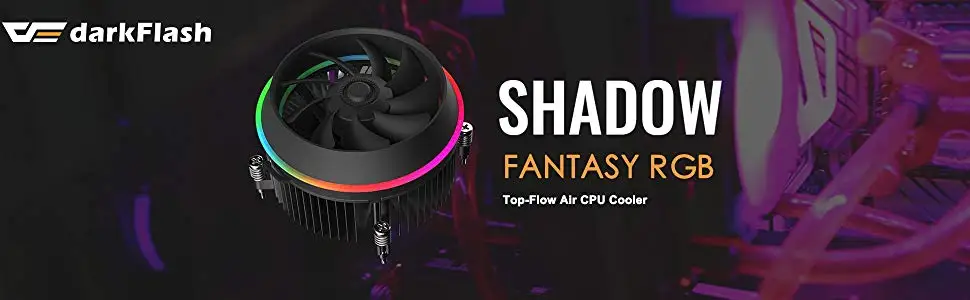 Darkflash Aigo кулер для процессора светодиодный вентилятор 125 мм AMD Intel бесшумный 3Pin PC воздушный кулер для охлаждения процессора LGA/115X/775/AM3/AM4 радиатор