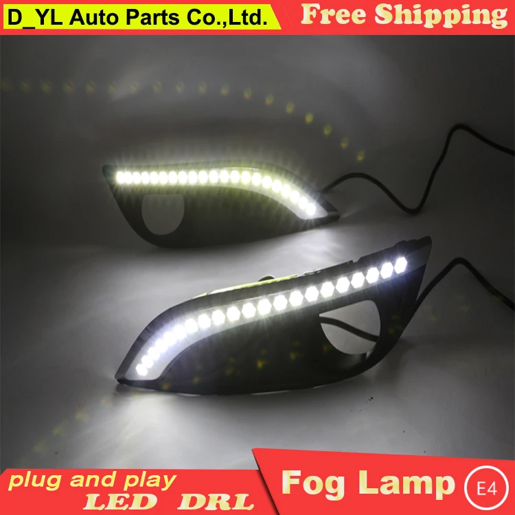 Car Styling Daytime Running Lights for Peugeot 308 LED DRL 2010 2014