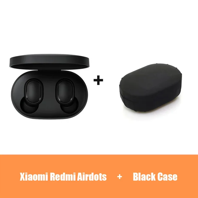 Беспроводная bluetooth-гарнитура mi jia Red mi AirDots, стерео наушники с басами, Bluetooth 5,0, наушники mi c Handsfree, наушники с управлением AI - Цвет: Air Add Black Box