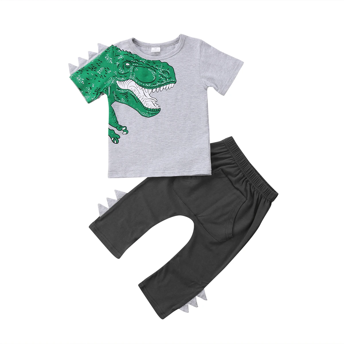 Kids Toddler Boy Girl Dinosaur Clothes set Cartoon T shirt + Pants Cute