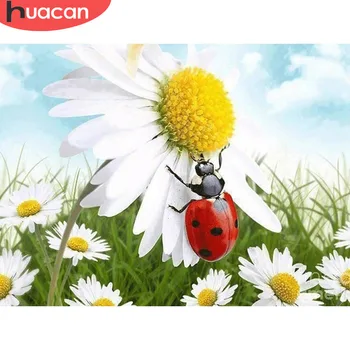 

Huacan Official Store Diamond Embroidery Flower 5D Diamond Painting DaisyDiamond Mosaic Full Display Rhinestone Picture Craft