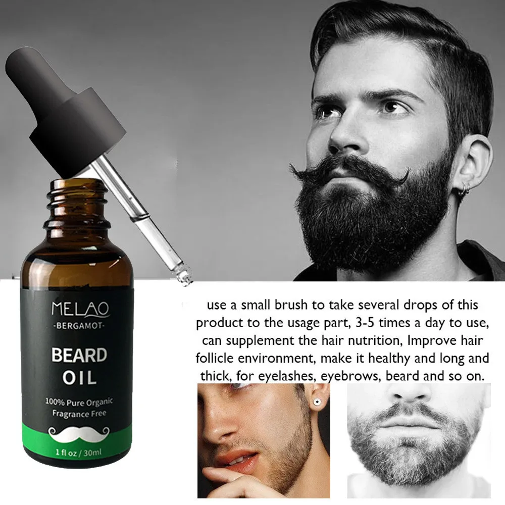 Чистый органический аромат бесплатно питательное масло 30 мл для мужчин жидкий рост бороды быстрое увеличение лица усы питание усы