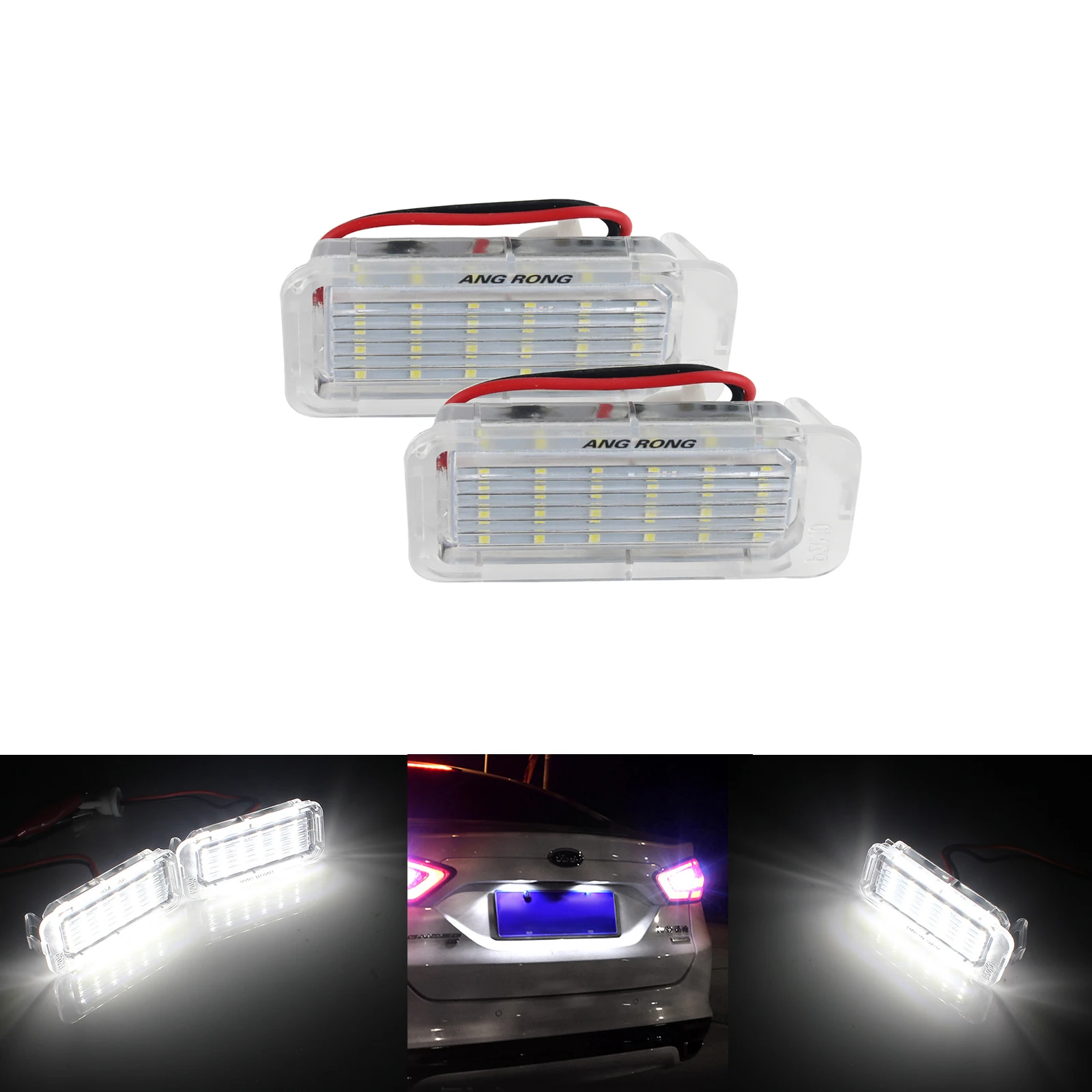 2 Licence Number Plate Light For Ford Fiesta Focus C-Max Kuga Mondeo Galaxy MK4