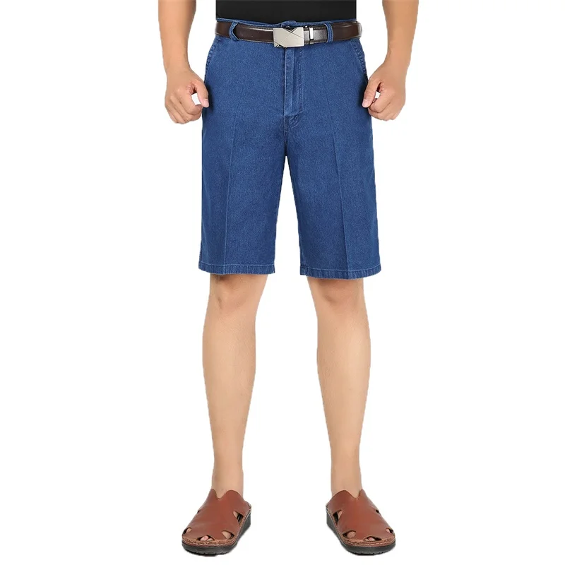 Новые мужские летние джинсы пять брюки повседневные свободные шорты с высокой талией брюки