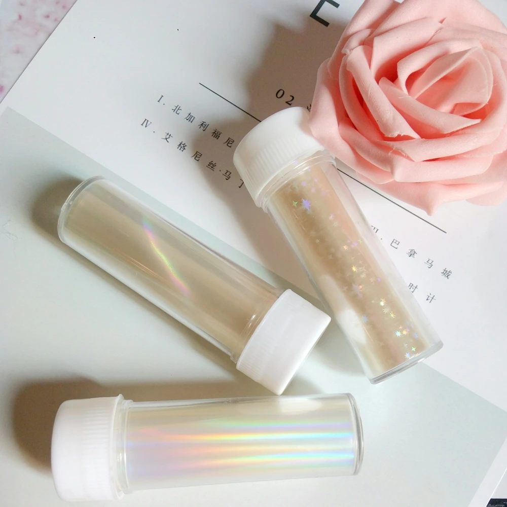 

8cm Thin Fashion Nail Foils Wide Clear Holographic Transfer Sticker DIY Nail Decal For Manicure Salon Product