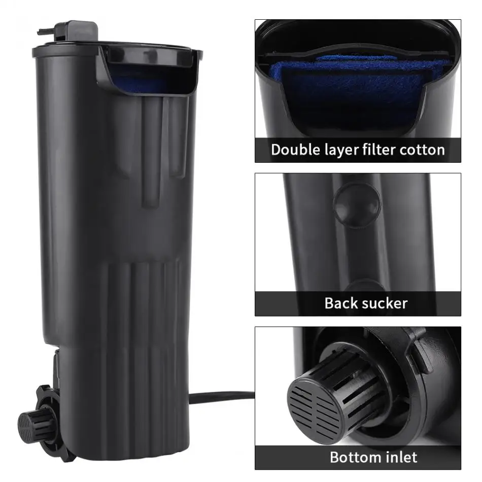 Aquarium Internal Filter Low Water Level Canister Filters Silent Mini