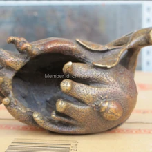 Китайский Бронзовый ручной резной божья коровка на чочо chayote кадило пепельница