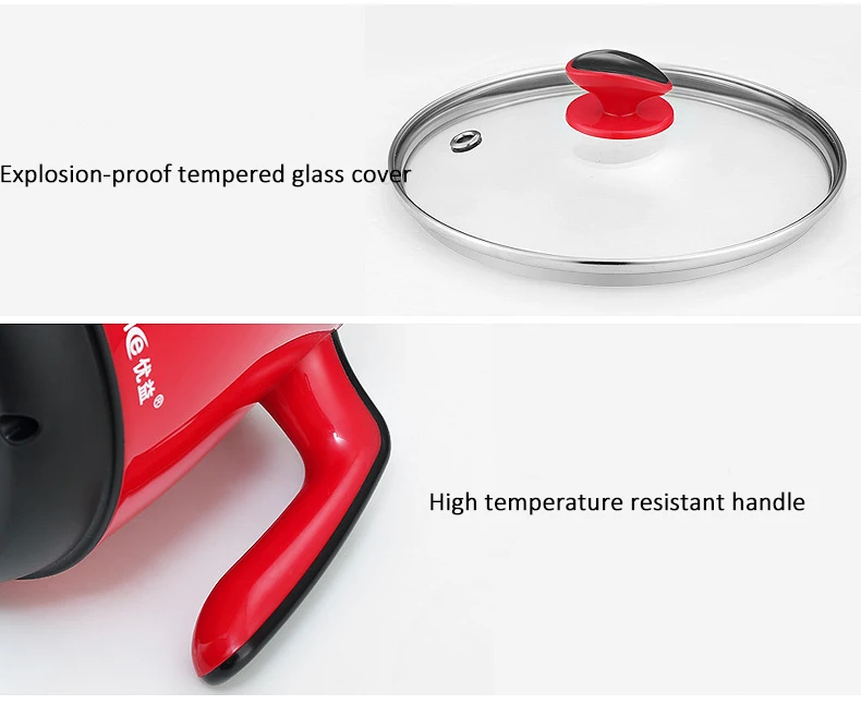 220 В многофункциональная электрокастрюля, пароварка для еды, рисовая электрическая плита, сковорода, мини-Кухонная машина, антипригарный внутренний горячий горшок