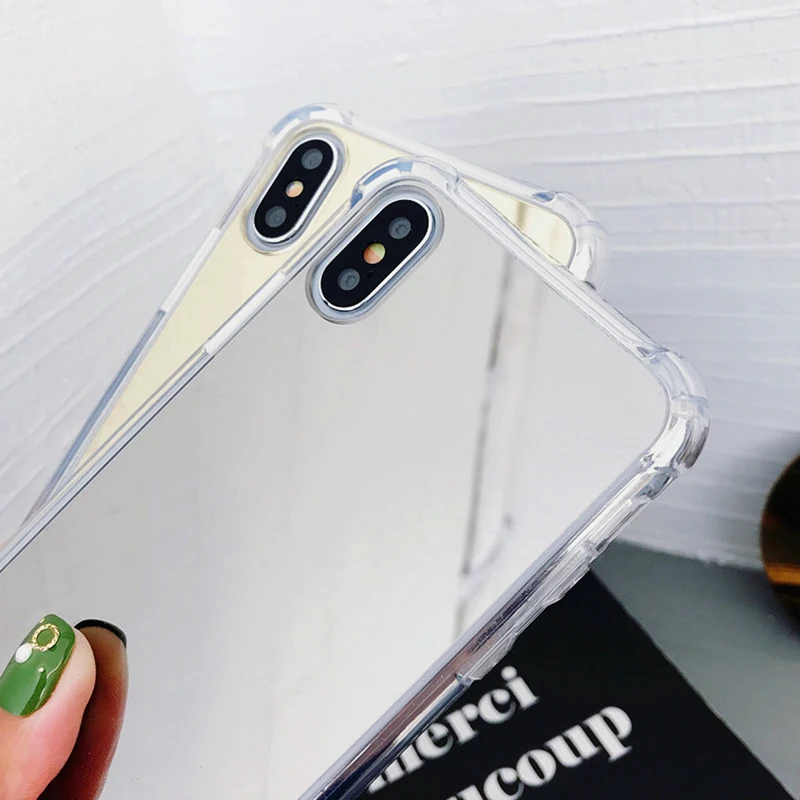 Mirror Phone Cases for iPhone 7 8 Plus TPU Back Protect Case for iPhone X 6 6 S 8 Plus Cover Reflect Girly Cute Case Capa Coque (8)