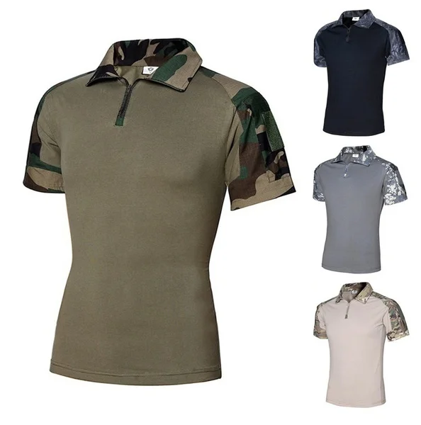ZOGAA брендовые новые мужские Поло армейские тактические рубашки поло для мужчин военный топ с коротким рукавом камуфляжная Мужская рубашка поло