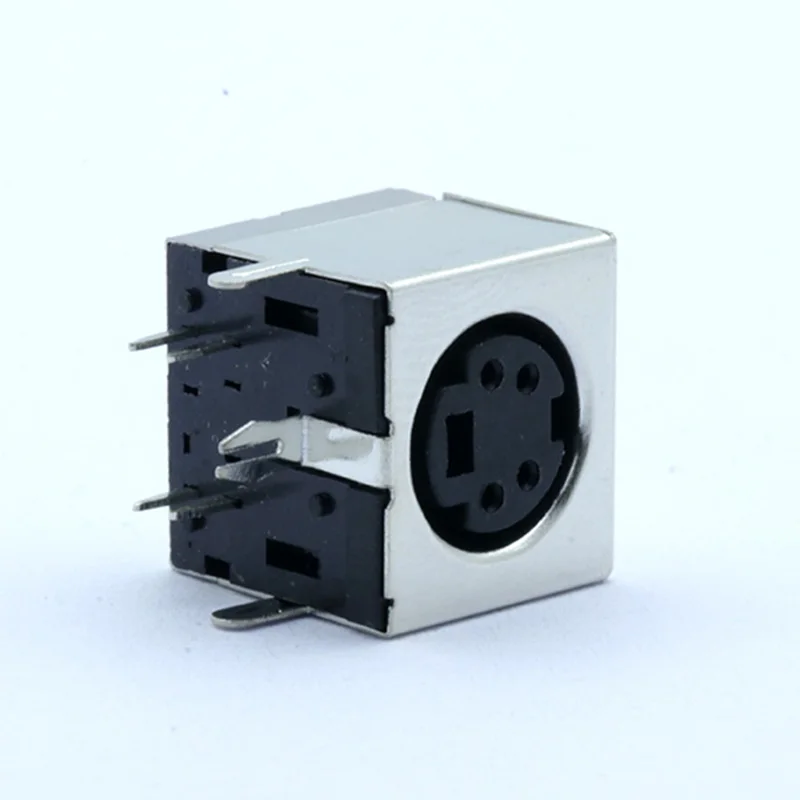 Клемма MDC/S Mini PS2 3 шт. разъем питания MINI DIN 4pin металлический корпус гнездо изогнутая