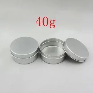 

40g Ointment Containers Cosmetics Sample Aluminium Containers Small Empty Skin Care Cream Sample Packaging Jars Bottles