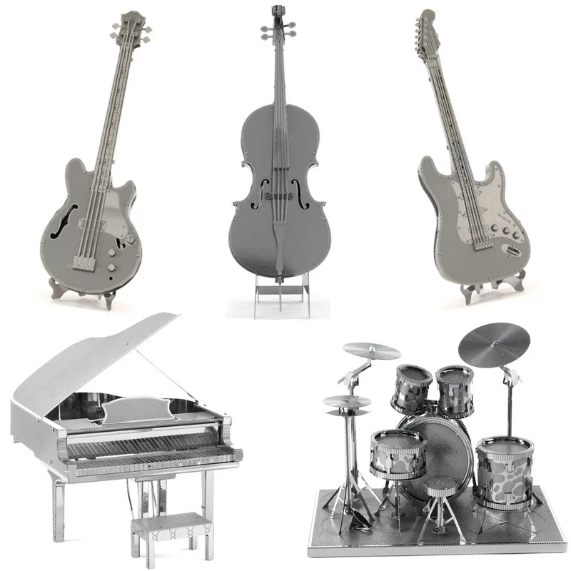 Musical Instruments 3D Metal Puzzle DIY Stainless ...
