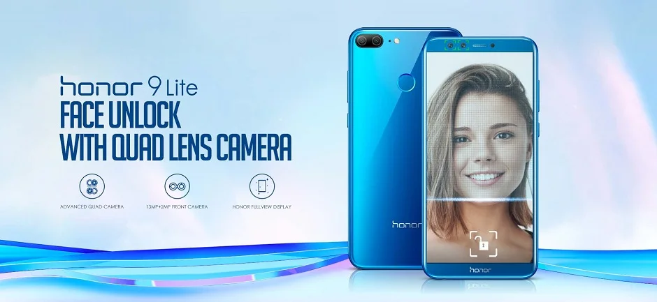 honor 9 Lite, honor 9 lite, четыре ядра, 5,65 дюймов, 2160*1080 P, FHD экран, двойной шрифт, задняя камера, 3000 мАч, отпечаток пальца, сотовый телефон