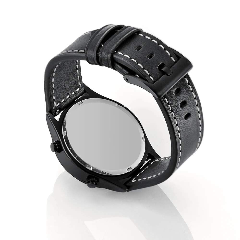 Ремешок из натуральной кожи для Samsung Gear S3 Zenwatch 2/1 Huami AMAZFIT Moto 360 2nd Ticwatch 1 22 мм|Ремешки