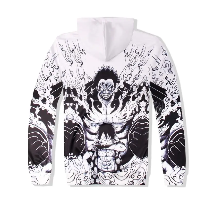 Anime M.D. Luffy Gear Fourth Costume Hoodies Men Sets 3D Tracksuits Sweatpants 2PCS Hooded Sweatshirts Pullovers+Jogger Pants