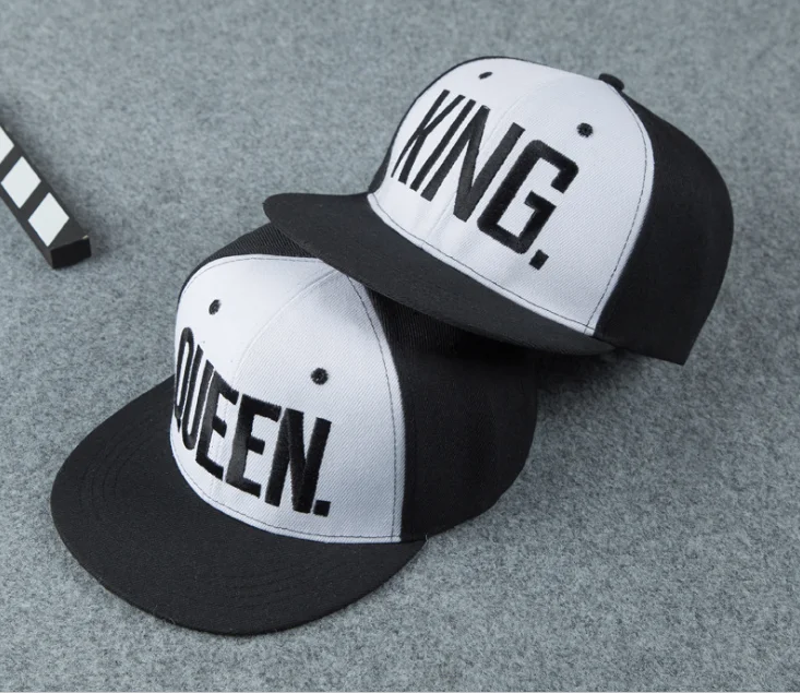 Бейсбольная кепка KING QUEEN, бейсболка для мужчин и женщин, козырек, кепка s dad Bone, белая, черная, для влюбленных, в стиле хип-хоп, Спортивная Кепка, кепки