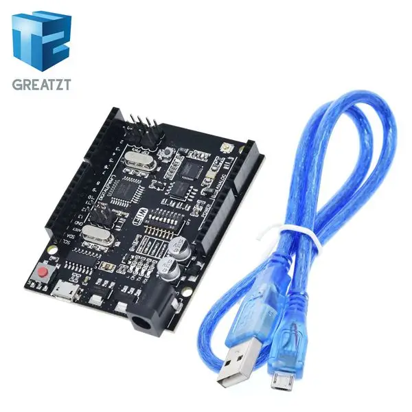 GREATZT UNO+ WiFi R3 ATmega328P+ ESP8266(32 Мб памяти) USB-TTL CH340G для Arduino Uno, NodeMCU, WeMos ESP8266 новое поступление - Цвет: 1 Set Wifi UNO R3