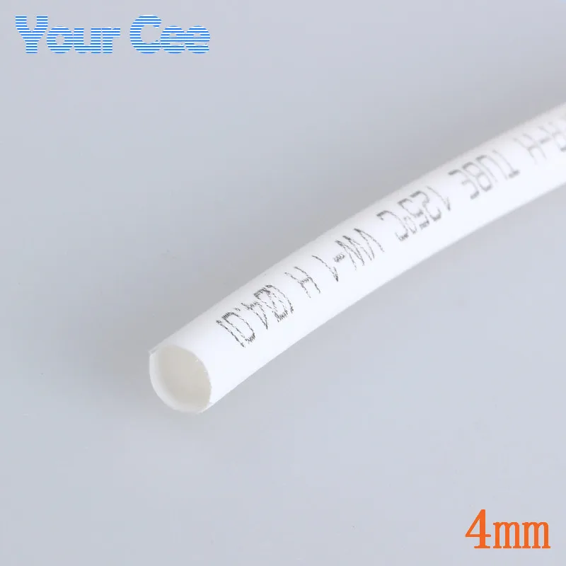 2 1 Heat Shrink Sleeving Heatshrink Tubing Heat Shrinkable Tube White Insulation Wire Wrap Cable 4mm