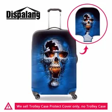 Dispalang эластичный багажный Чехол для мужчин, дорожный череп, высокое качество, чехол для 18-30 дюймов, чемодан, крутые дорожные аксессуары