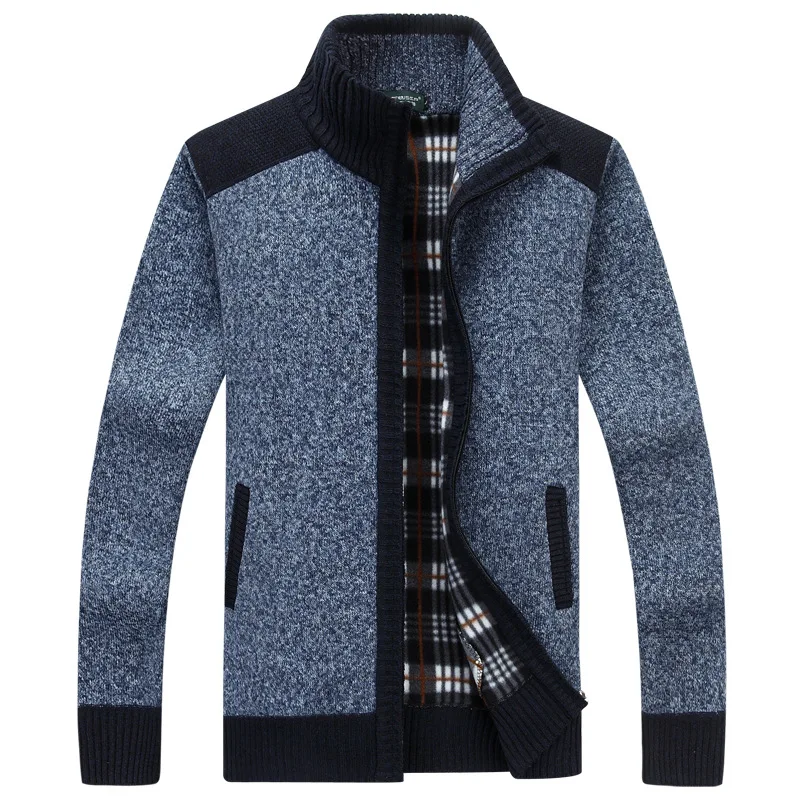 

Cardigan Knit Coat Men's Thicken Sweaters Winter Spring Coats Jumper Zipper Sweater Mens Knitting Tops Men Clothing XXXL