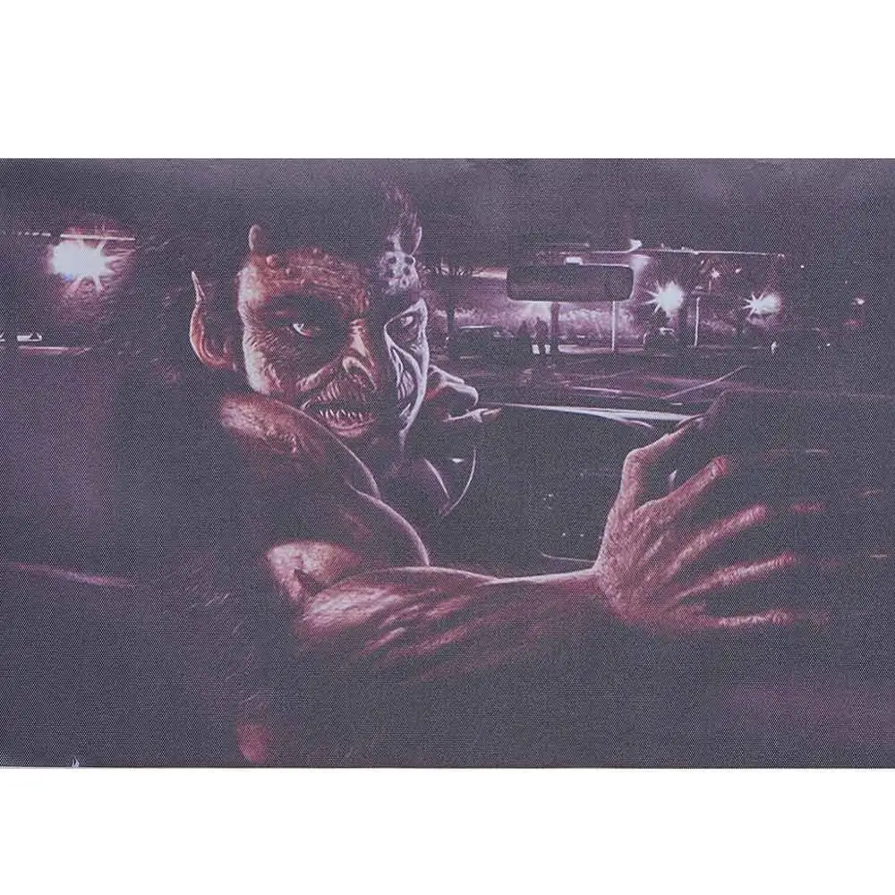 Наклейка для декора на Хэллоуин 3D прозрачная наклейка на заднее стекло автомобиля виниловая наклейка Ужасы Монстры зомби - Название цвета: E Model
