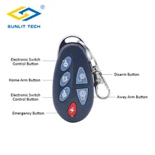 Фокус Беспроводной снятие с охраны дистанционного Управление 6 с двумя кнопками-кнопки дистанционного Управление сигнализации 433 МГц/868 МГц домашней безопасности Системы ST-VGT ST-IIB ST-V
