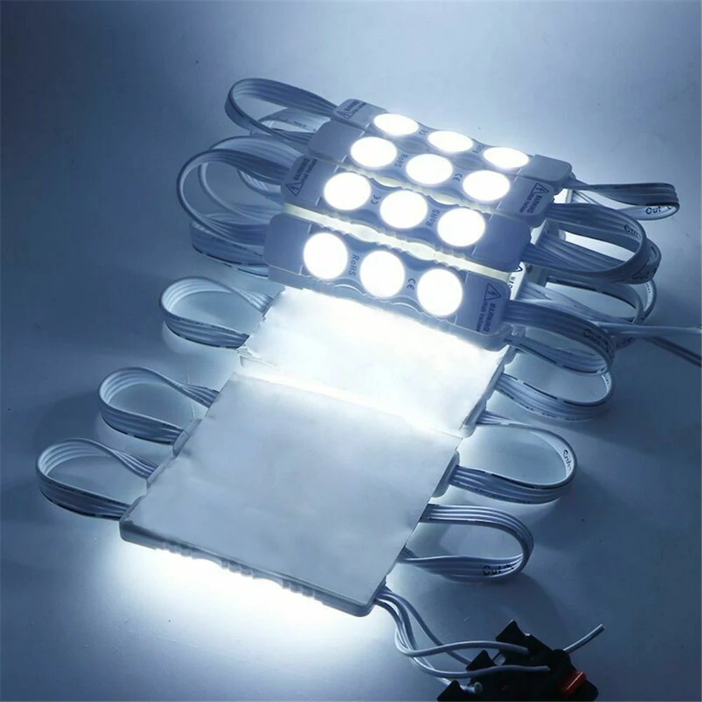 10 шт. светодиодный модуль 2835 3 LED DC12V водонепроницаемый рекламный дизайн