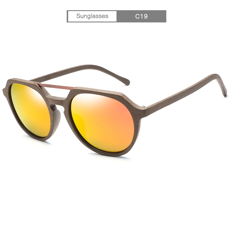 Модные ацетатные поляризованные солнцезащитные очки, фирменный дизайн, более Размеры солнцезащитные очки для мужчин и Для женщин UV400 - Цвет линз: Orange Red C19