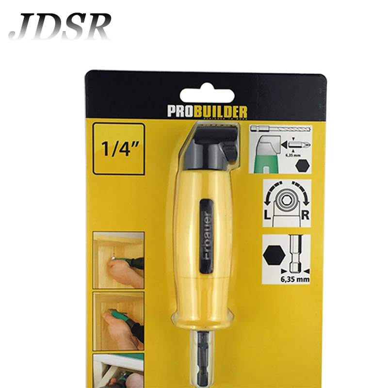 

JDSR Electric Drill Right Angle Bender Extension Fitting 90 Degree Corner Deal With Narrow Space Maintenance Helper Power Tools