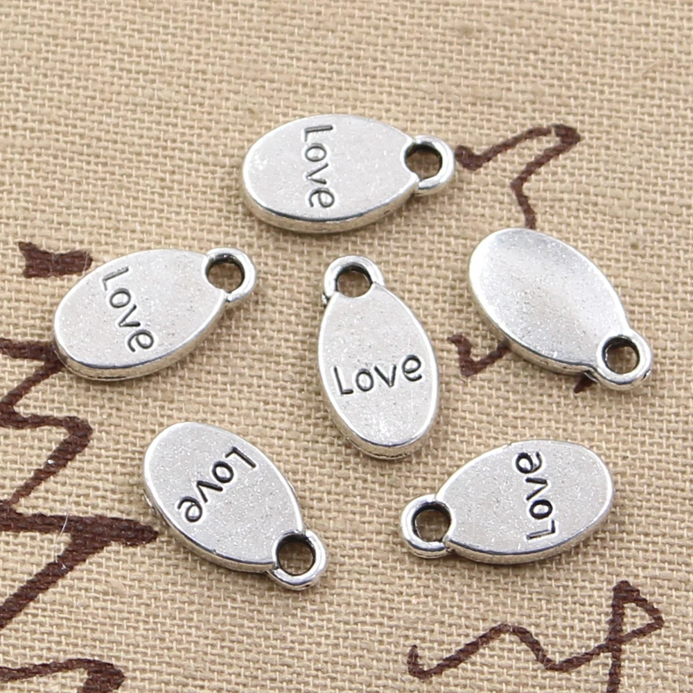 8 шт. Подвески inspire believe wish love 15x8 мм Античные посеребренные для самостоятельного