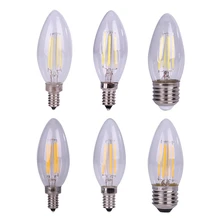 Античный стиль лампочки Вольфрам винтажная лампочка эдисона G35 теплый белый E12 E14 E27 220 V галогенные лампы освещения