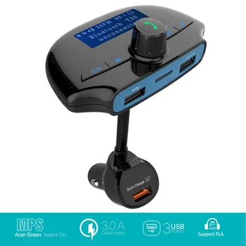 車のusb QC3.0 ケーブルトランスミッタレシーバ 2 · イン · 1 ワイヤレスオーディオアダプタMP3 プレーヤーusb急速充電器車アクセサリー