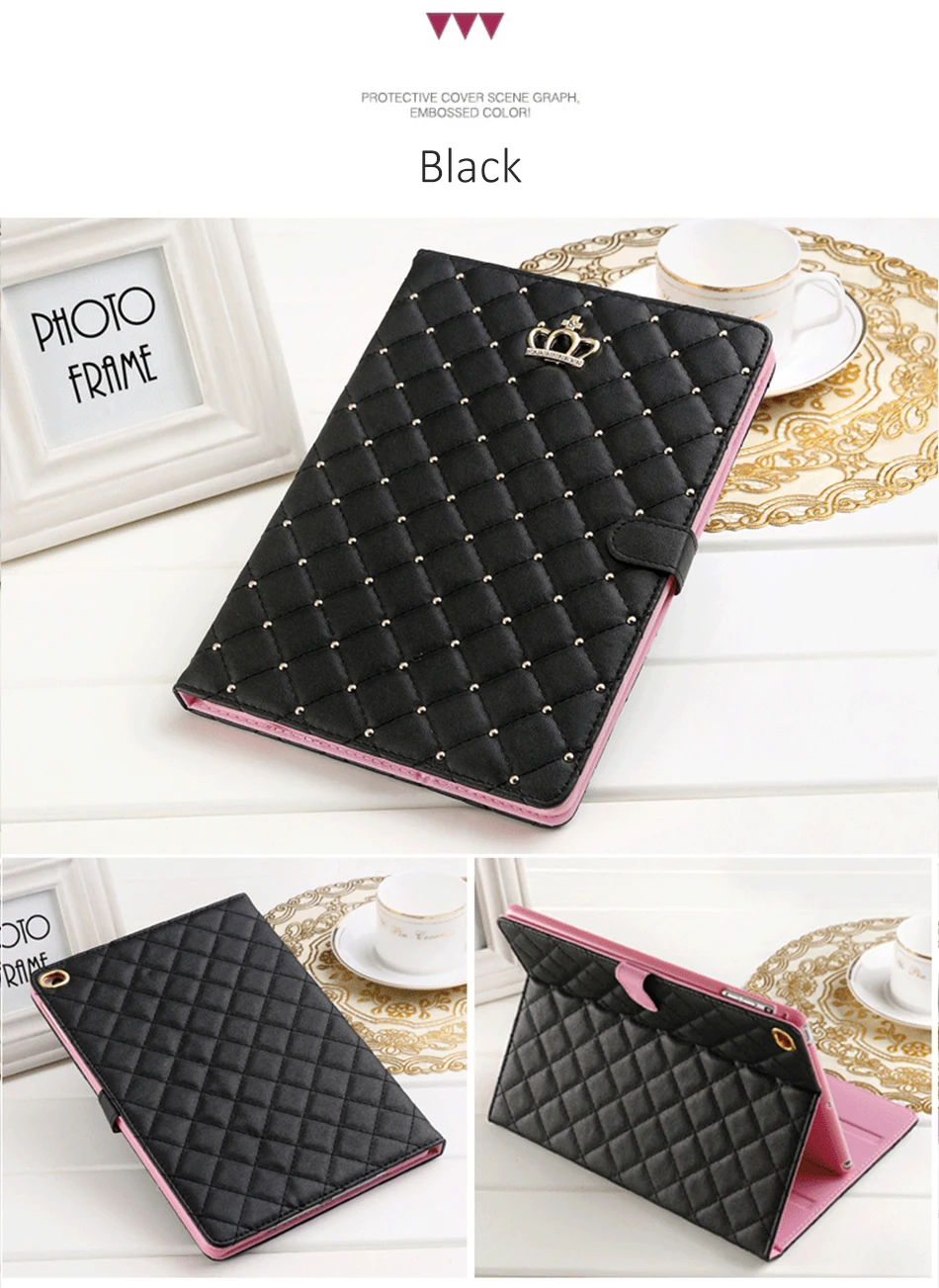 Luxury Flip Case 7.9inch Tablet Sleeve Protective Cover Shell For iPad Mini1234 9.7 For ipad 234 Auto Sleep Wakeup Holder Stand (12)