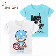2016 1-6T Kids Batman Print Short Sleeve Cotton Summer T-shirts for Boys Girls Tops Tees Clothing Roupas Infantis MeninoT236