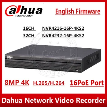 

EXPRESS Shipping Dahua Original NVR4216-16P-4kS2 NVR4232-16P-4kS2 16CH 32CH 8MP 1U 16PoE 4K&H.265 Lite Network Video Recorder
