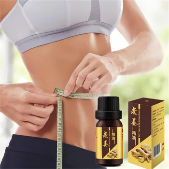 

2017 New Type 10ml Ginger Slimming Essential oil for Lose Weight Body Massage Essential Oil Burning Fat Pads Fast Slimming Body