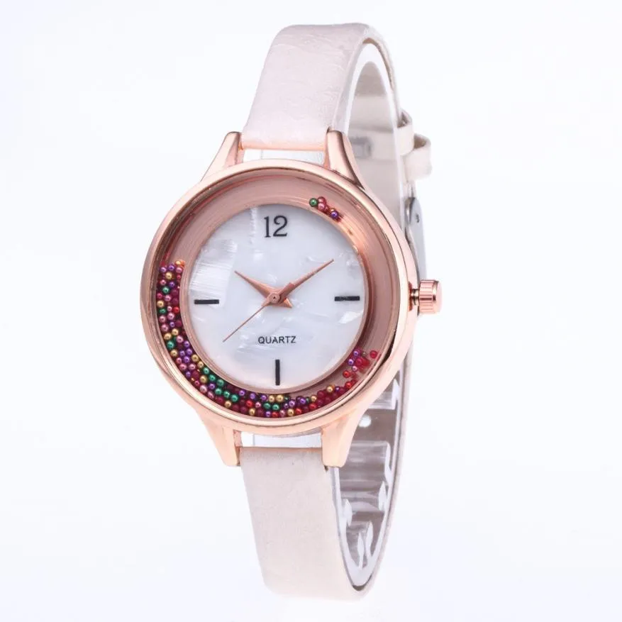 Women Watches Black Leather Strap Luxury High Quality Watch Women