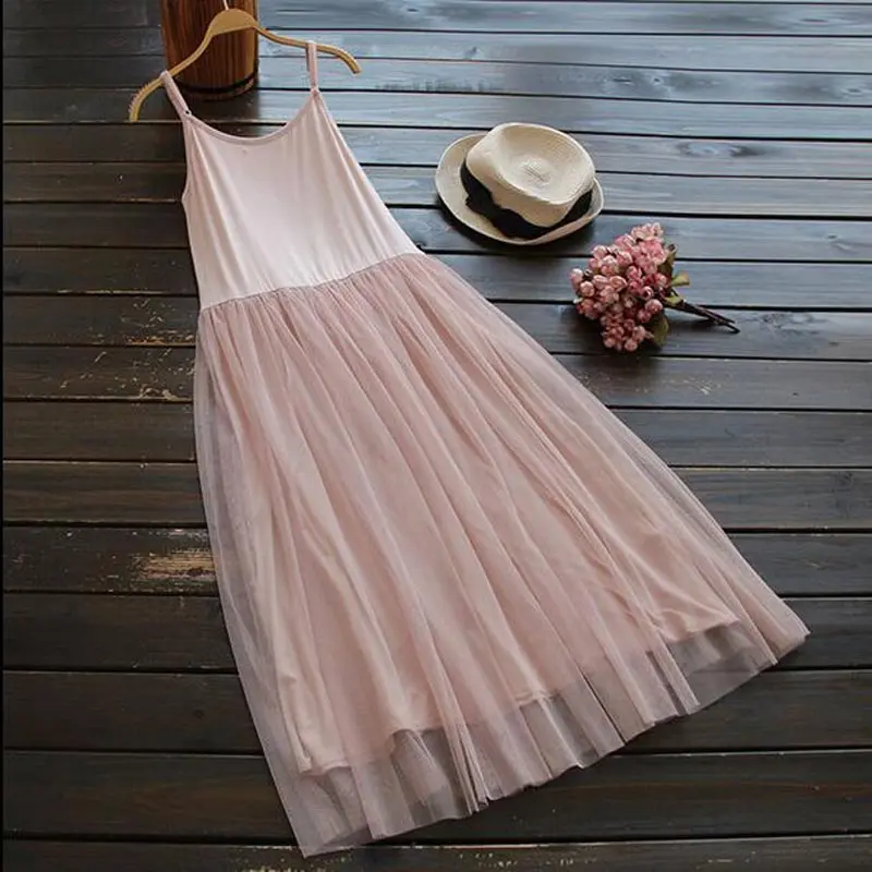 

Mori Girl Style Lolita Vintage Spaghetti Strap Lace Basic Dress Women Casual Cothing Summer Dresses Vestidos Oncinha Faldas