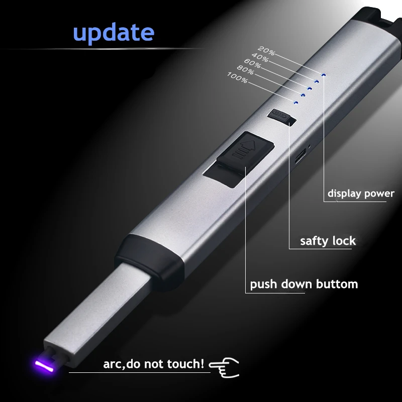 Новая дуговая ветрозащитная плазменная электронная USB зарядка Кухня барбекю сигарета для курения электрическая зажигалка два типа оригинальная коробка