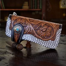 OLG. YAT женские кошельки ручной работы Арабески сумки Длинная сумка с замком женский кошелек, кожаный кошелек женская сумка ретро чистые сумки